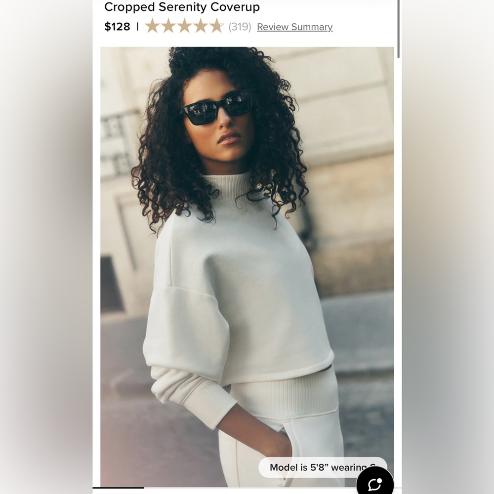 Alo Yoga Cropped Serenity Coverup NWT